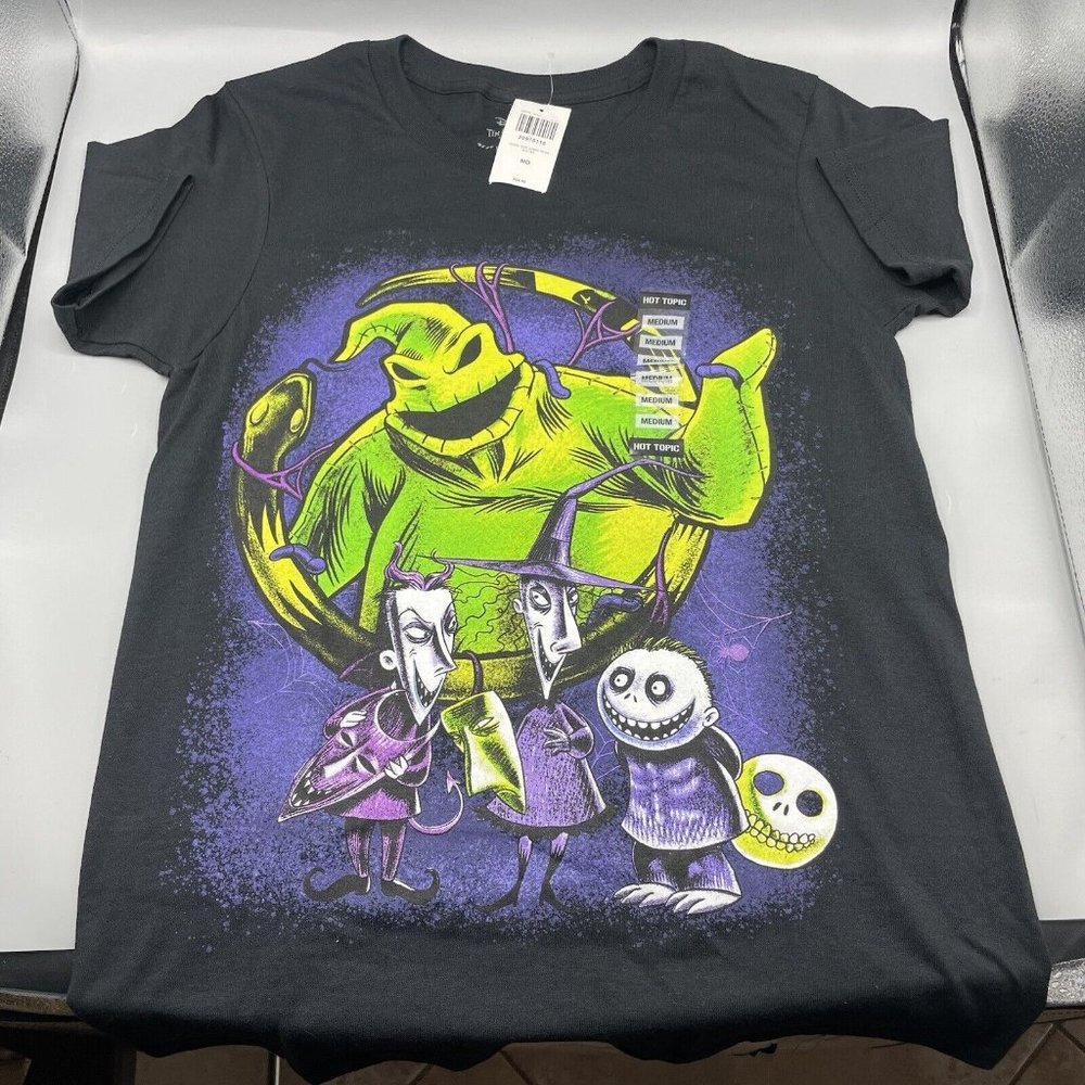 The Nightmare Before Christmas T-Shirt Oogie Boogie Neon Juniors MEDIUM